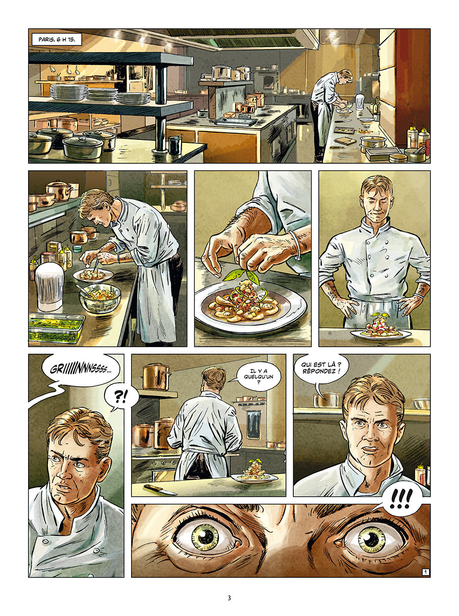 Raven, Antoine QUARESMA et CHETVILLE - Crime gourmand - Un cadavre en toque en BD
